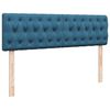 vidaXL Struttura Letto Pouf con Materasso Blu 140x200cm in Velluto