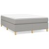 vidaXL Giroletto a Molle con Materasso Grigio Chiaro 140x190cm Tessuto