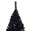 vidaXL Albero di Natale artificiale con luci integrate Nero 180 cm PVC