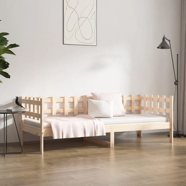 vidaXL Dormeuse senza Materasso 90x190 cm in Legno Massello di Pino