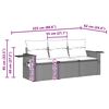 vidaXL Set Divano da Giardino 3pz con Cuscini Grigio Chiaro Polyrattan