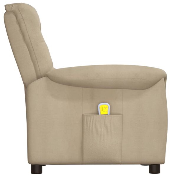 vidaXL Poltrona Massaggiante Grigio Chiaro in Microfibra