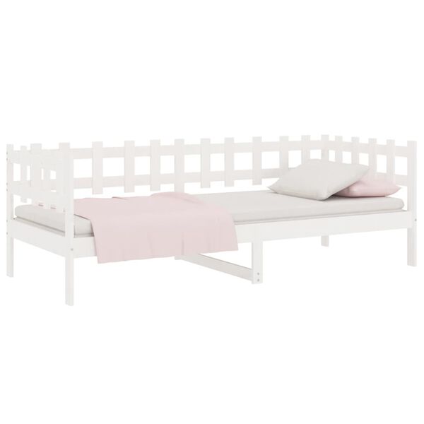 vidaXL Dormeuse senza Materasso Bianca 80x200 cm Legno Massello Pino