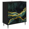 vidaXL Credenza WIJHE Rovere Nero 69 x 33 x 76 cm Legno ingegnerizzato