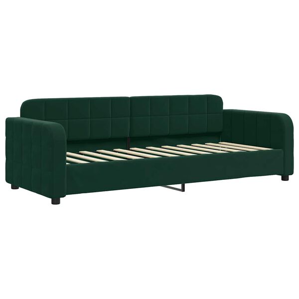 vidaXL Letto da Giorno Verde Scuro 80x200 cm in Velluto