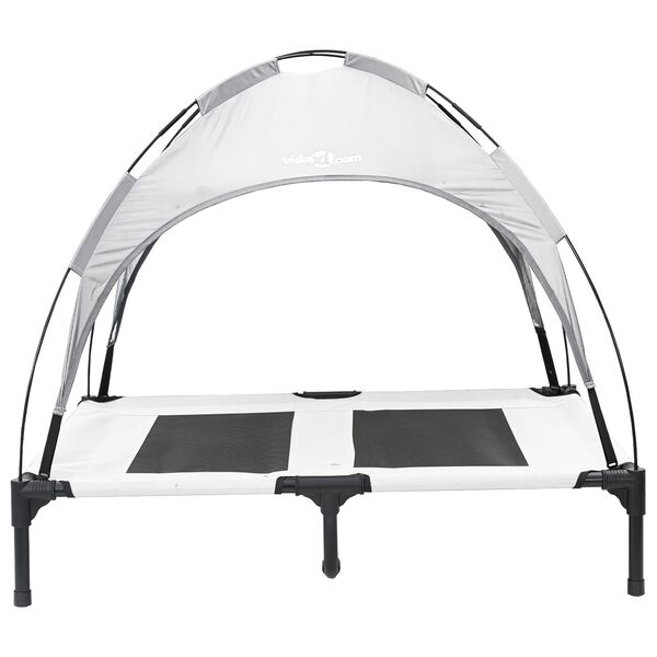 vidaXL Letto per Cani Grigio Argento 92 x 77 x 82,5 cm Acciaio