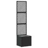 vidaXL Fioriera a traliccio da giardino Nero 35 x 30 x 135 cm Metallo