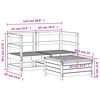 vidaXL Set Divani da Giardino 3 pz in Legno Massello Abete Douglas