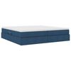 vidaXL Letto con contenitore e materasso Blu 200 x 200 cm Poliestere