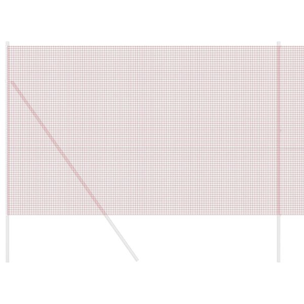 vidaXL Recinzione in Rete Saldato Rosso 1.5 x 10 m
