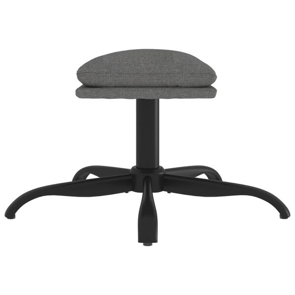 vidaXL Poggiapiedi Grigio Chiaro 60x60x36 cm in Tessuto