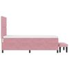 vidaXL Letto a molle con materasso Rosa 90 x 200 cm Velluto