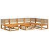 vidaXL Set di divani da giardino 8 pezzi con cuscini in legno di acacia e rattan