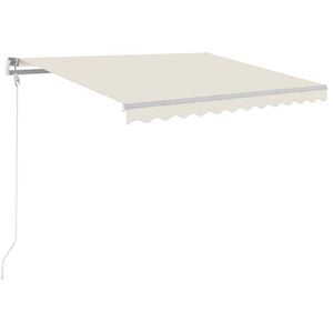 vidaXL Tenda Automatica con Sensore Vento e LED 300x250 cm Crema