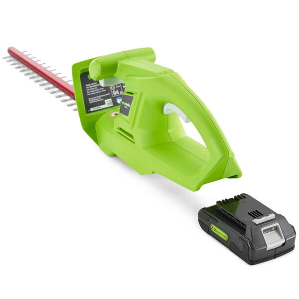 Greenworks Kit Tagliasiepi G24HT54 con Batteria da 24V a 2Ah 2201207UA