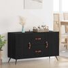 vidaXL Credenza Rovere Nero 100 x 36 x 60 cm Legno multistrato