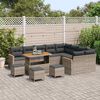 vidaXL Set Divano da Giardino 13 pcs Grigio Rattan in Polipropilene