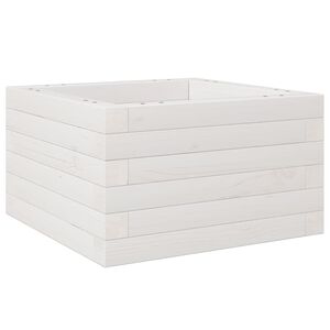 vidaXL Fioriera da Giardino Bianca 40x40x23 cm Legno Massello di Pino