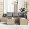 vidaXL Set Divano da Giardino Beige e Grigio Chiaro polyrattan