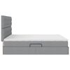 vidaXL Letto con contenitore e LED Grigio chiaro 160 x 200 cm
