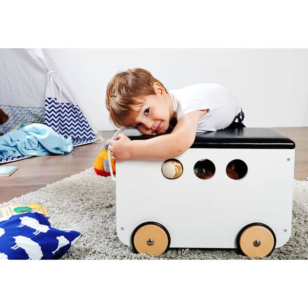 Pinolino Cesto dei Giochi con Ruote Jim Bianco