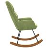 vidaXL Sedia a Dondolo Verde Chiaro in Velluto