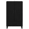 vidaXL Credenza Rovere Nero 69,5 x 30 x 115 cm Legno multistrato