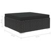 vidaXL Set Divani da Giardino 5 pz con Cuscini in Polyrattan Nero