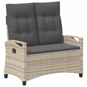 vidaXL Panchina da giardino con cuscino 105 x 60 x 112 cm acciaio