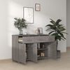 vidaXL Credenza HAMAR Grigio Chiaro 113x40x80cm Legno Massello di Pino