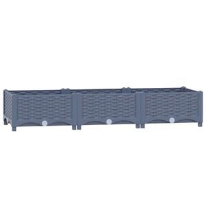 vidaXL Fioriera Rialzata 120x40x23 cm in Polipropilene