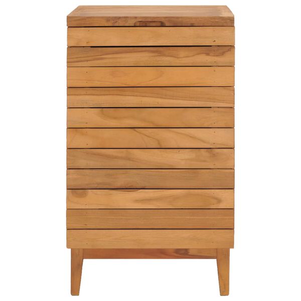 vidaXL Cesto Portabiancheria 40x40x70 cm in Massello di Teak