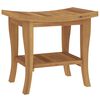 vidaXL Tavolino da Bagno 50x35x45 cm in Legno Massello di Teak