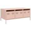 vidaXL Tavolino Rosa 101,5x50x43,5 cm in Acciaio Laminato a Freddo