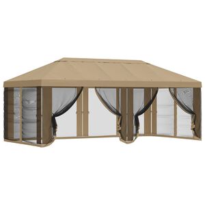 vidaXL Copertura Gazebo con Pareti Laterali Beige 600,5 x 300,5 cm