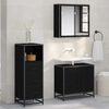 vidaXL Set di mobili per il bagno Rovere Nero 35 x 37,5 x 100 cm
