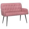 vidaXL Divano a 2 posti con gambe in metallo 2 posto Rosa Velluto
