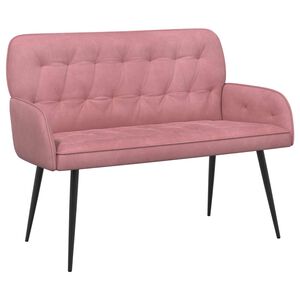 vidaXL Divano a 2 posti con gambe in metallo 2 posto Rosa Velluto