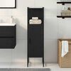 vidaXL Set di mobili per il bagno Rovere Nero 33 x 33 x 120,5 cm