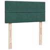 vidaXL Giroletto a Molle con Materasso Verde Scuro 90x200 cm Velluto