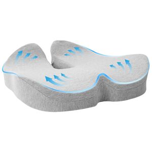 vidaXL Cuscino per la seduta Schiuma Memory Grigio Chiaro