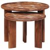 vidaXL Tavoli da Caff&egrave; Nido 2 pcs Multicolore Legno massello riciclato