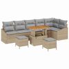 vidaXL Set Divano da Giardino 9 pz Beige polyrattan