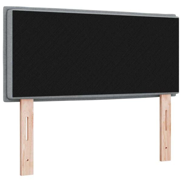 vidaXL Testiera Grigio chiaro 90 cm Tessuto