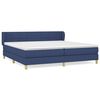 vidaXL Giroletto a Molle con Materasso Blu 200x200 cm in Tessuto