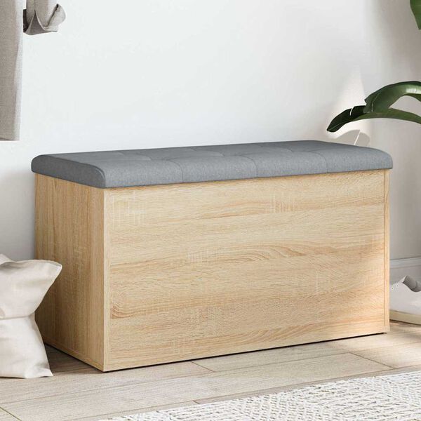 vidaXL Panca contenitore in rovere Sonoma 82x42x45 cm in legno ingegnerizzato
