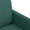 vidaXL Sedie da pranzo 2 pcs Verde scuro 57 x 67 x 98 cm Tessuto