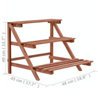 Scaffale In Bambù Pieghevole Con 3 Ripiani Per Piante Con Un Altezza Di 145 Cm Vidaxl