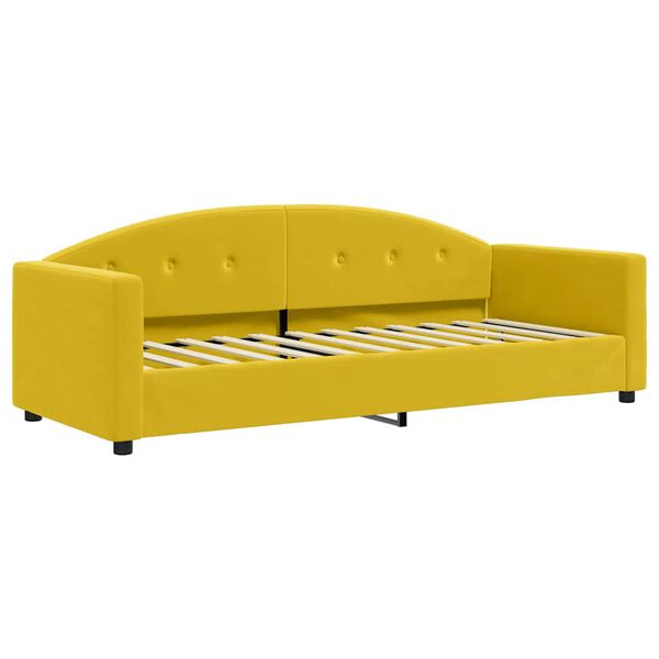 vidaXL Divano Letto Estraibile con Cassetti Giallo 80x200cm in Velluto