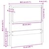 vidaXL Testiera Altro Marrone 75 cm Legno di pino massello